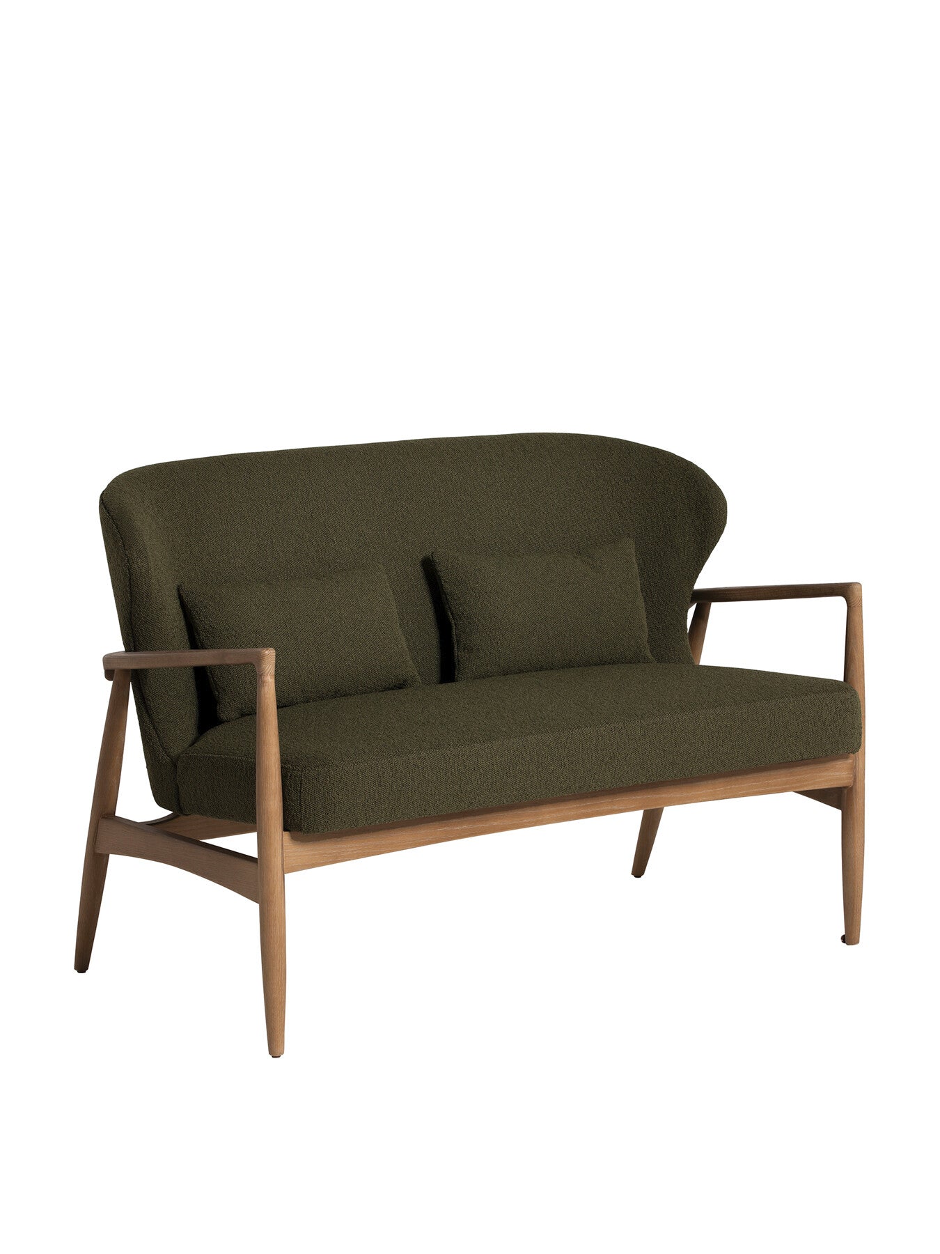 Pinter Boucle 2 Seater Sofa With Wood Frame
