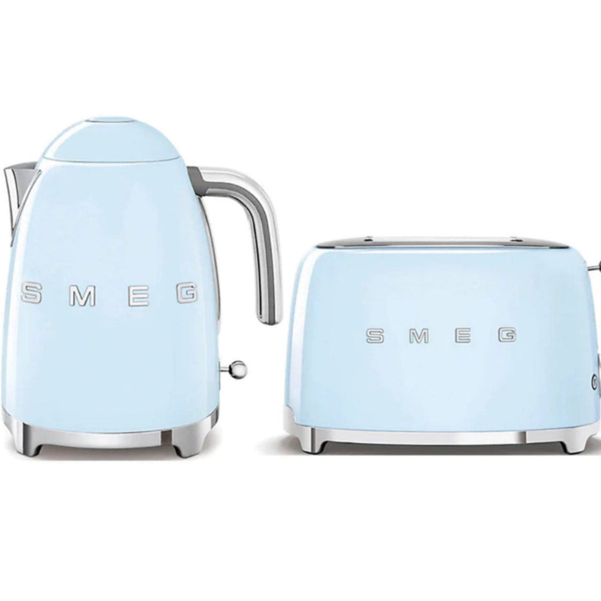 SMEG KLF03 Kettle and TSF01 Toaster Pastel Blue Bundle