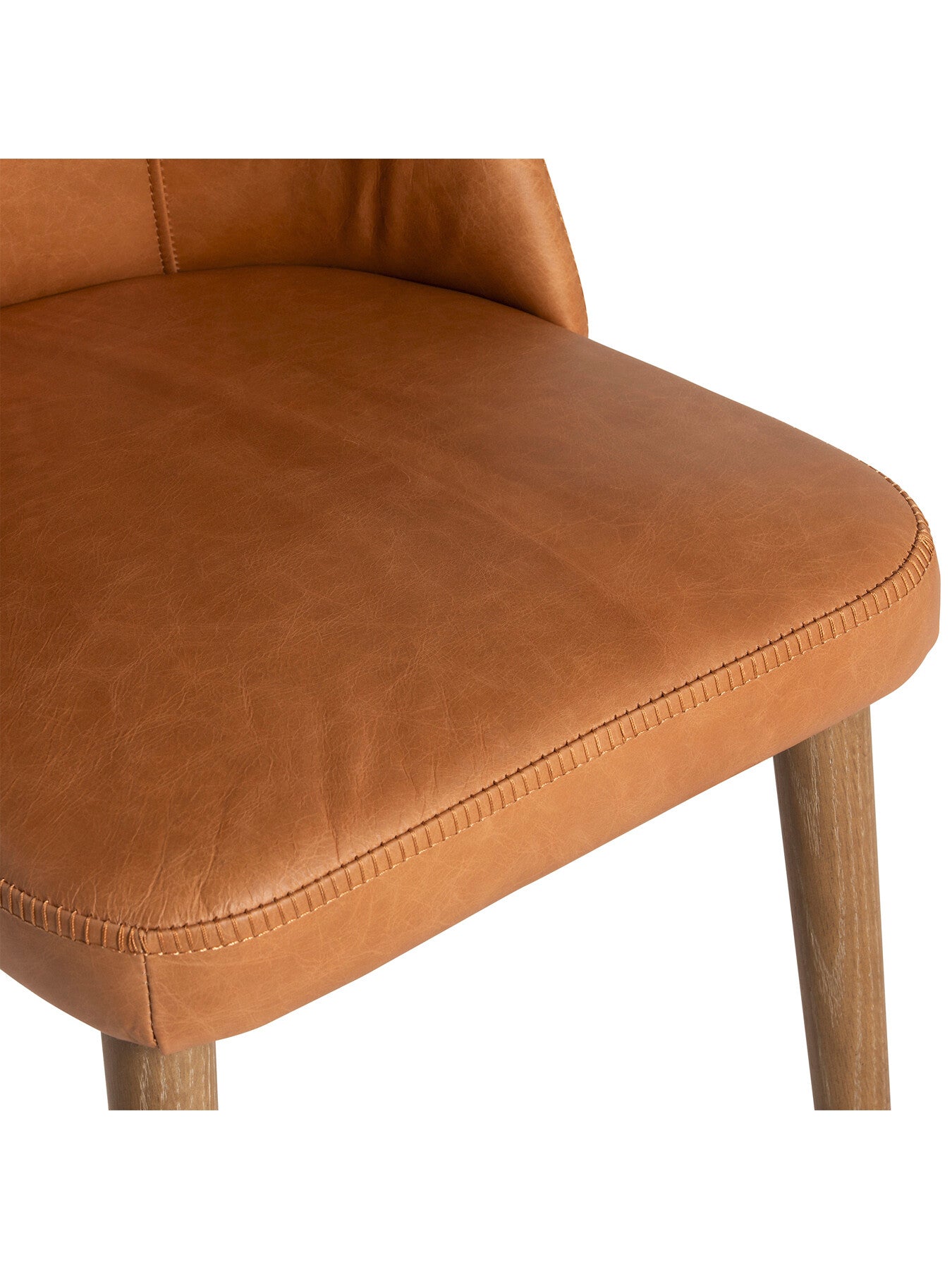 Rogan Tan Leather Dining Chair
