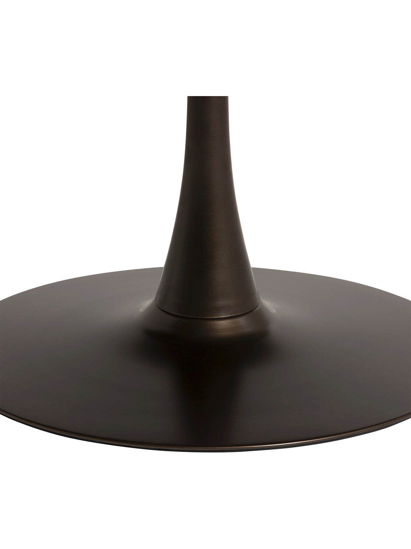 Rumi Round Smoked Tempered Glass and Bronze Metal Base