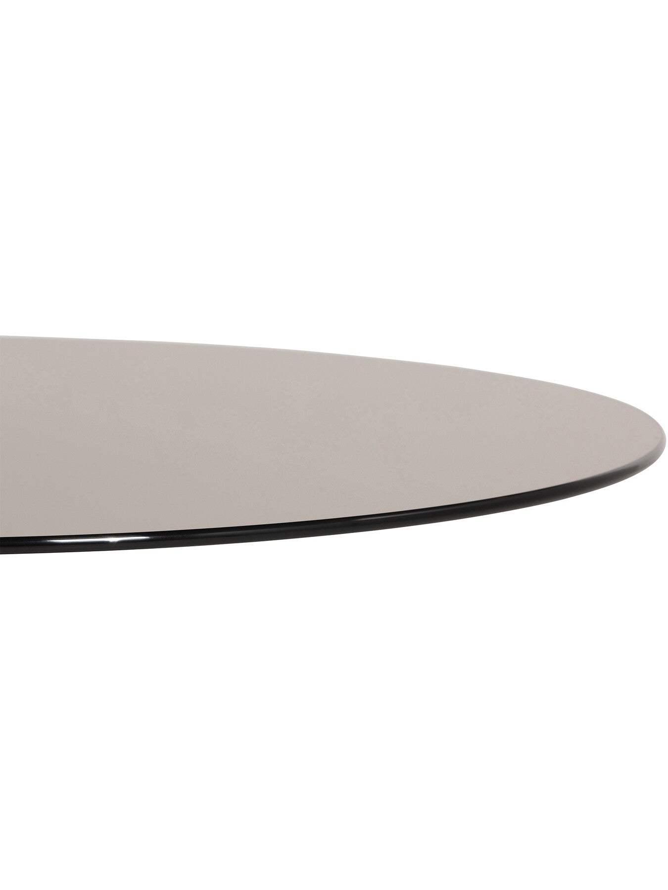 Rumi Round Smoked Tempered Glass and Bronze Metal Base