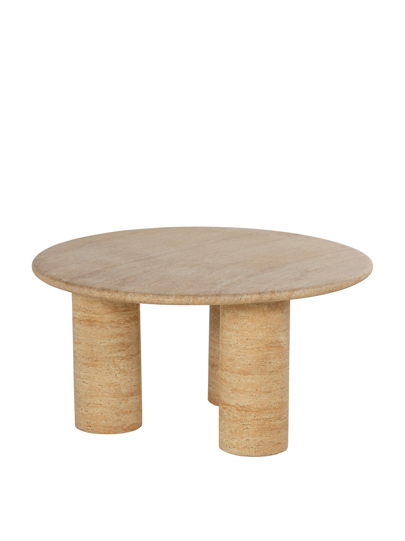Sierra Travertine Effect 80cm Round Coffee Table