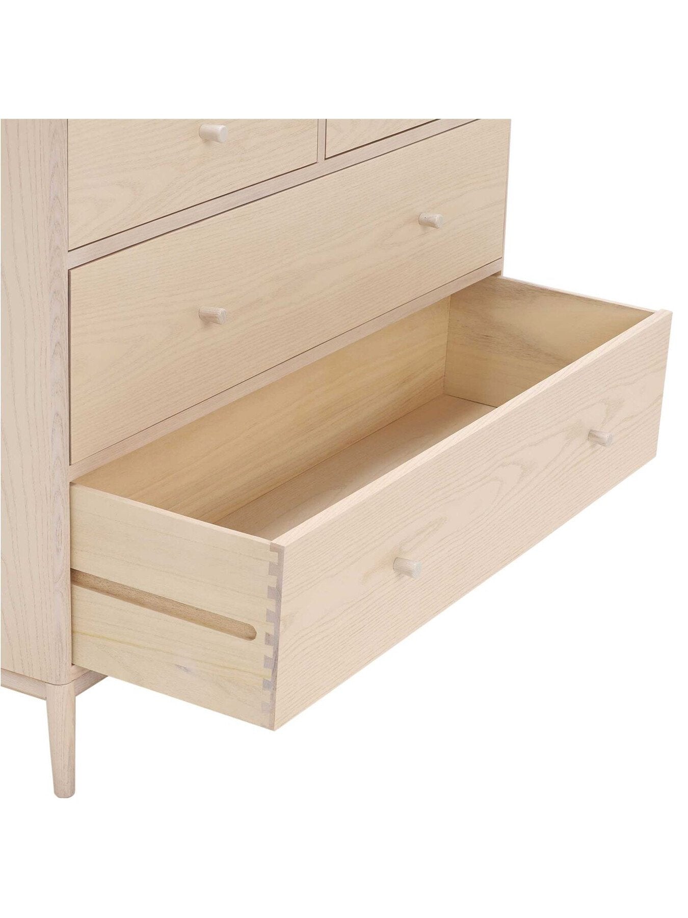Salina Pale Wood 4 Drawer Wide Chest