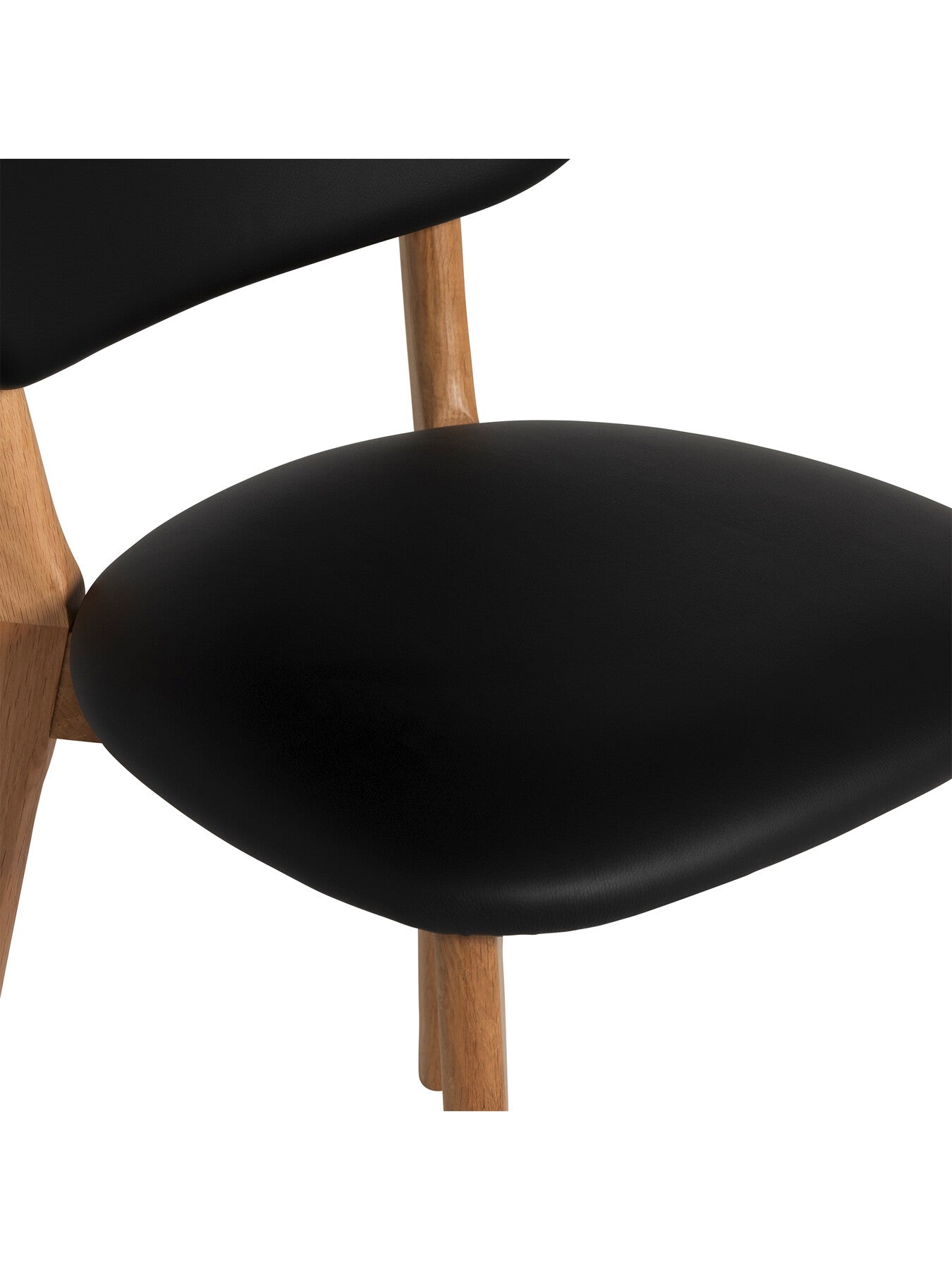 Sandara Faux Leather Natural Oak Dining Chair