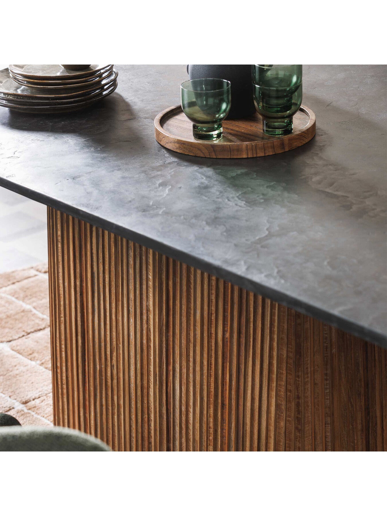 Trinidad Reclaimed Teak Wood Pedestal Dining Table