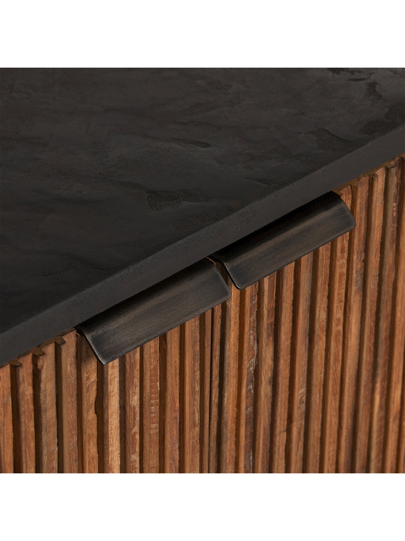 Trinidad Fluted Reclaimed Teak Wood Sideboard, 200cm