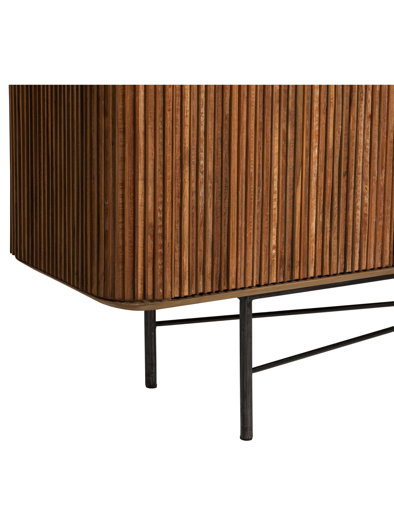 Trinidad Fluted Reclaimed Teak Wood Sideboard, 200cm