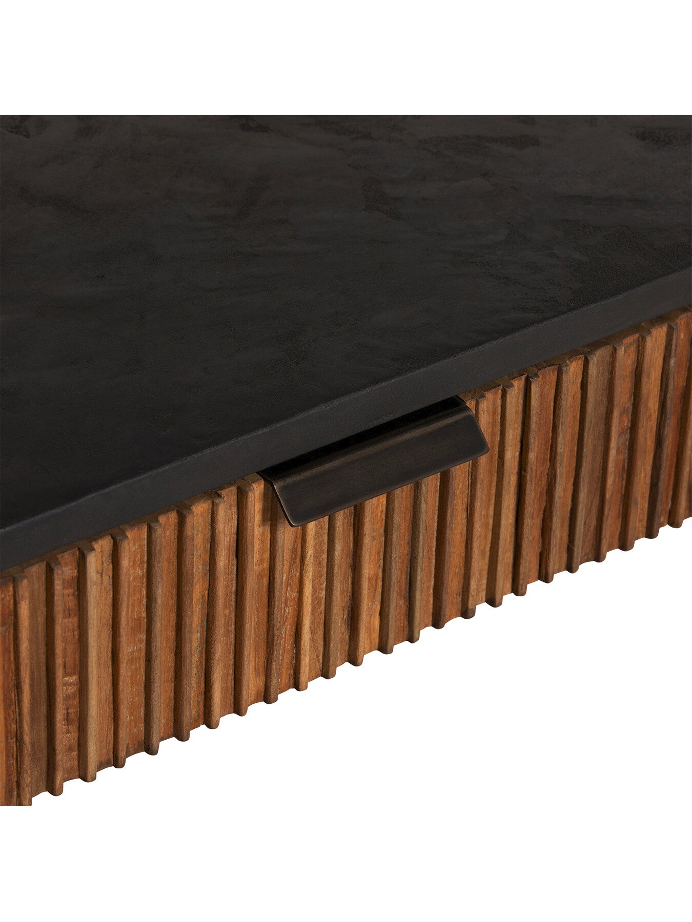 Trinidad Fluted Reclaimed Teak Wood Office Desk