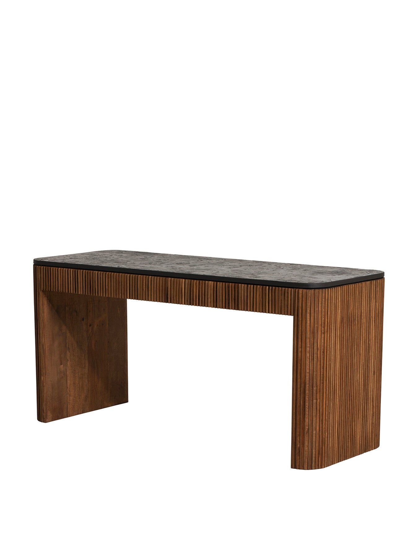 Trinidad Fluted Reclaimed Teak Wood Office Desk
