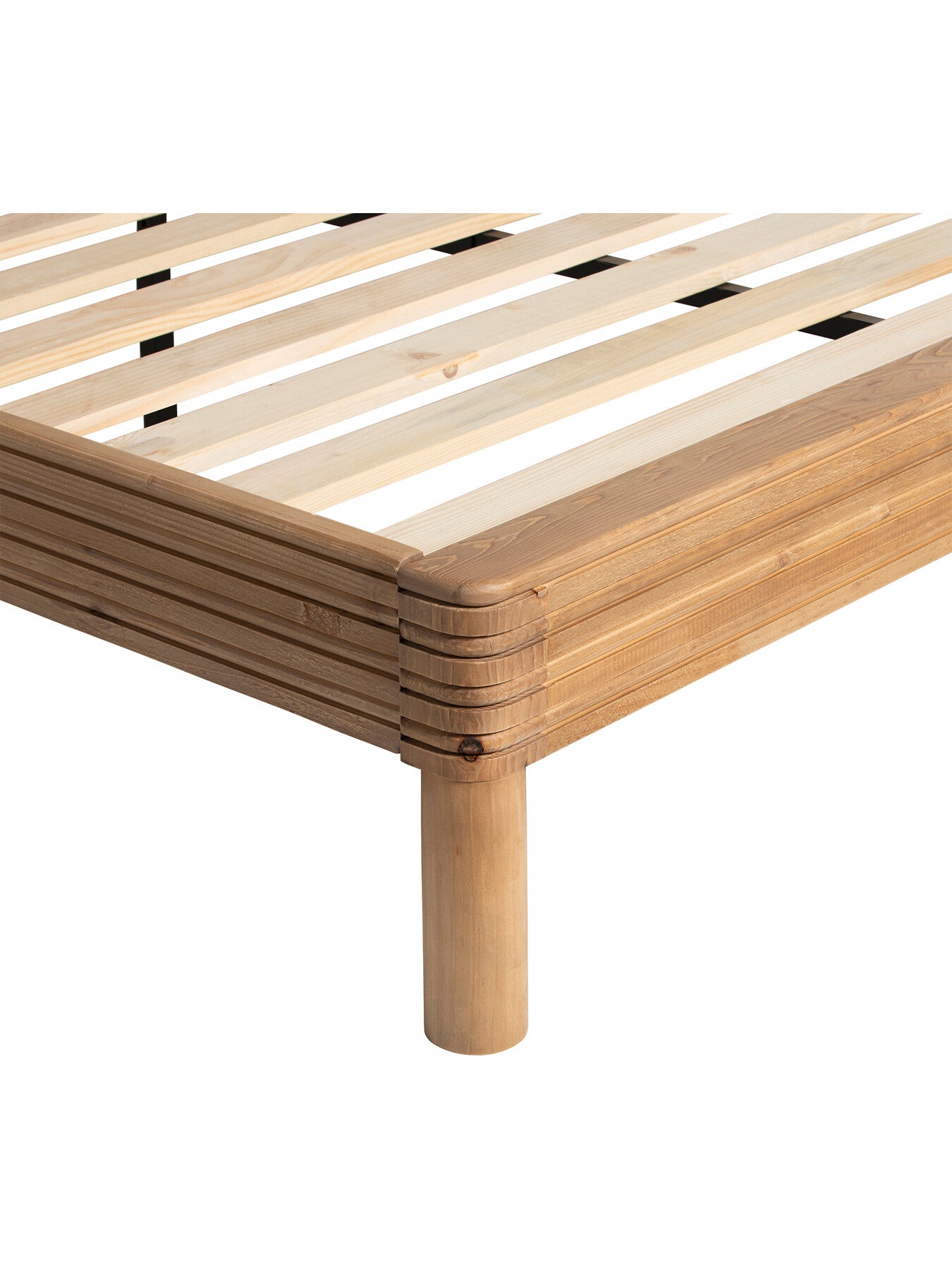 Brown Tamia Reclaimed Wood King Bed Frame
