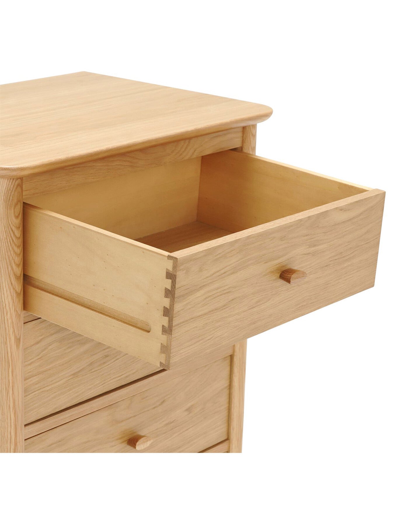Teramo Oak Wood 6 Drawer Tall Chest