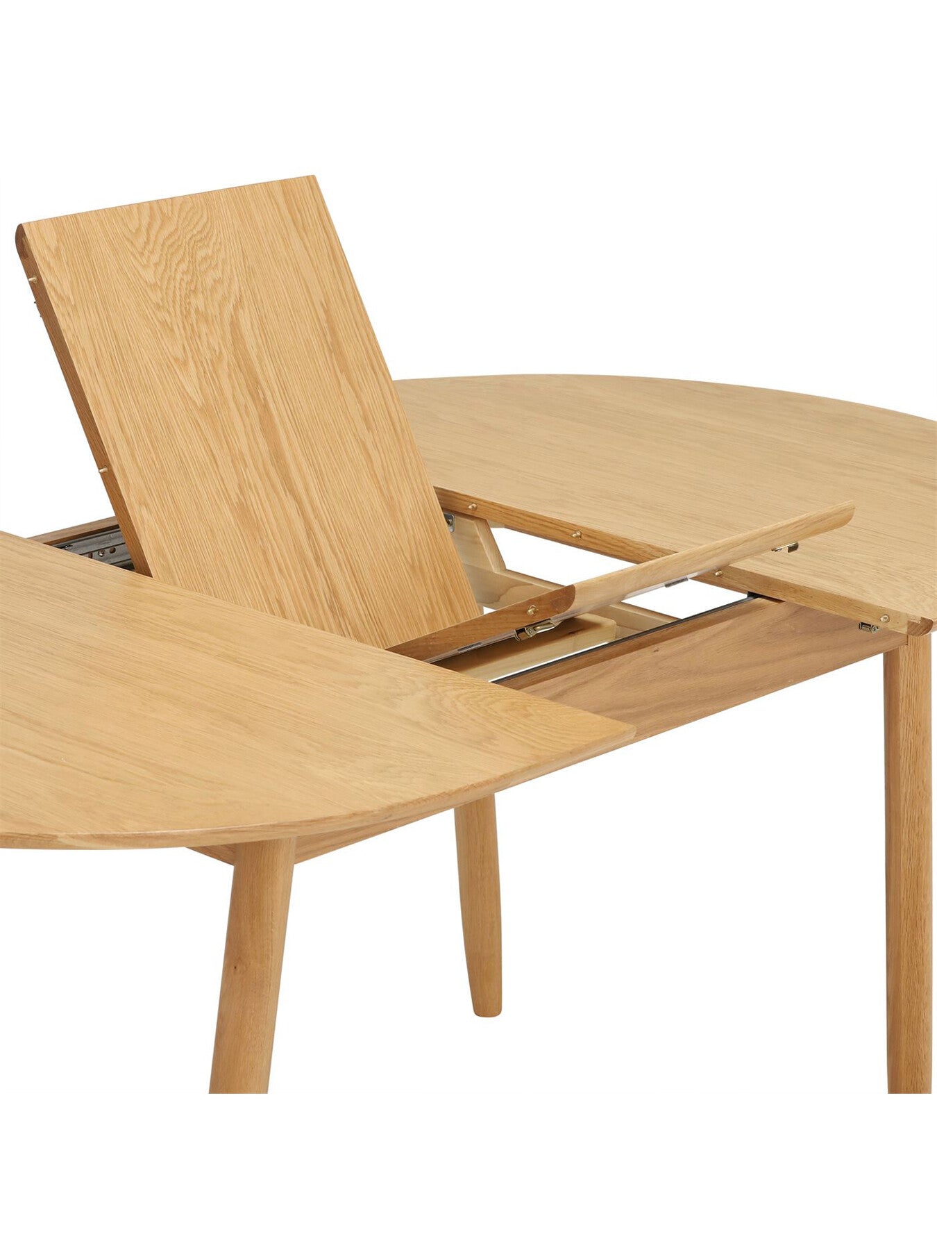 Neutral Teramo Oak Wood Small Extending Dining Table