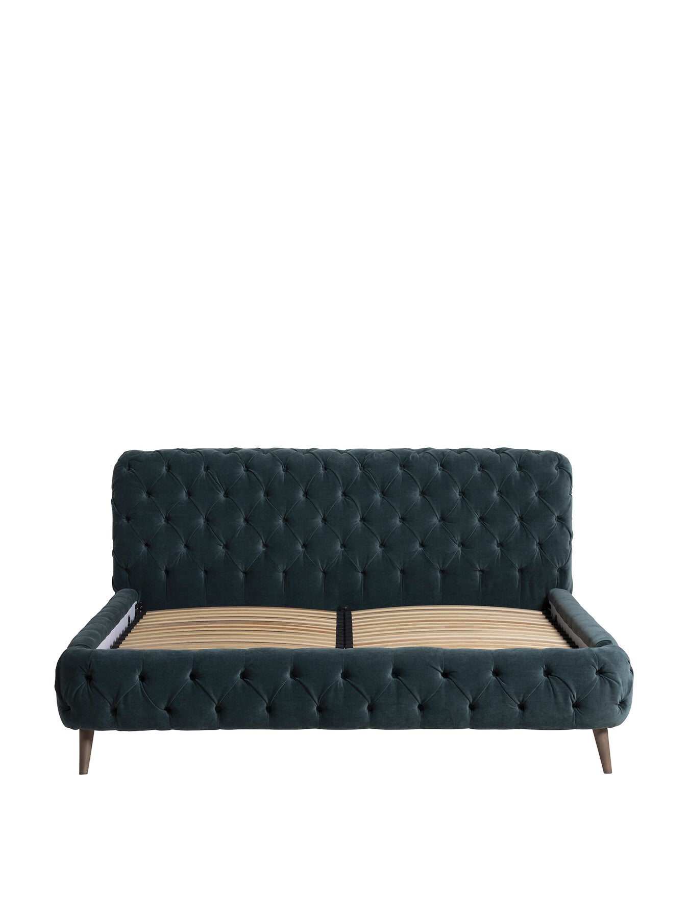 Trevi Fabric Buttoned Super King Bed Frame