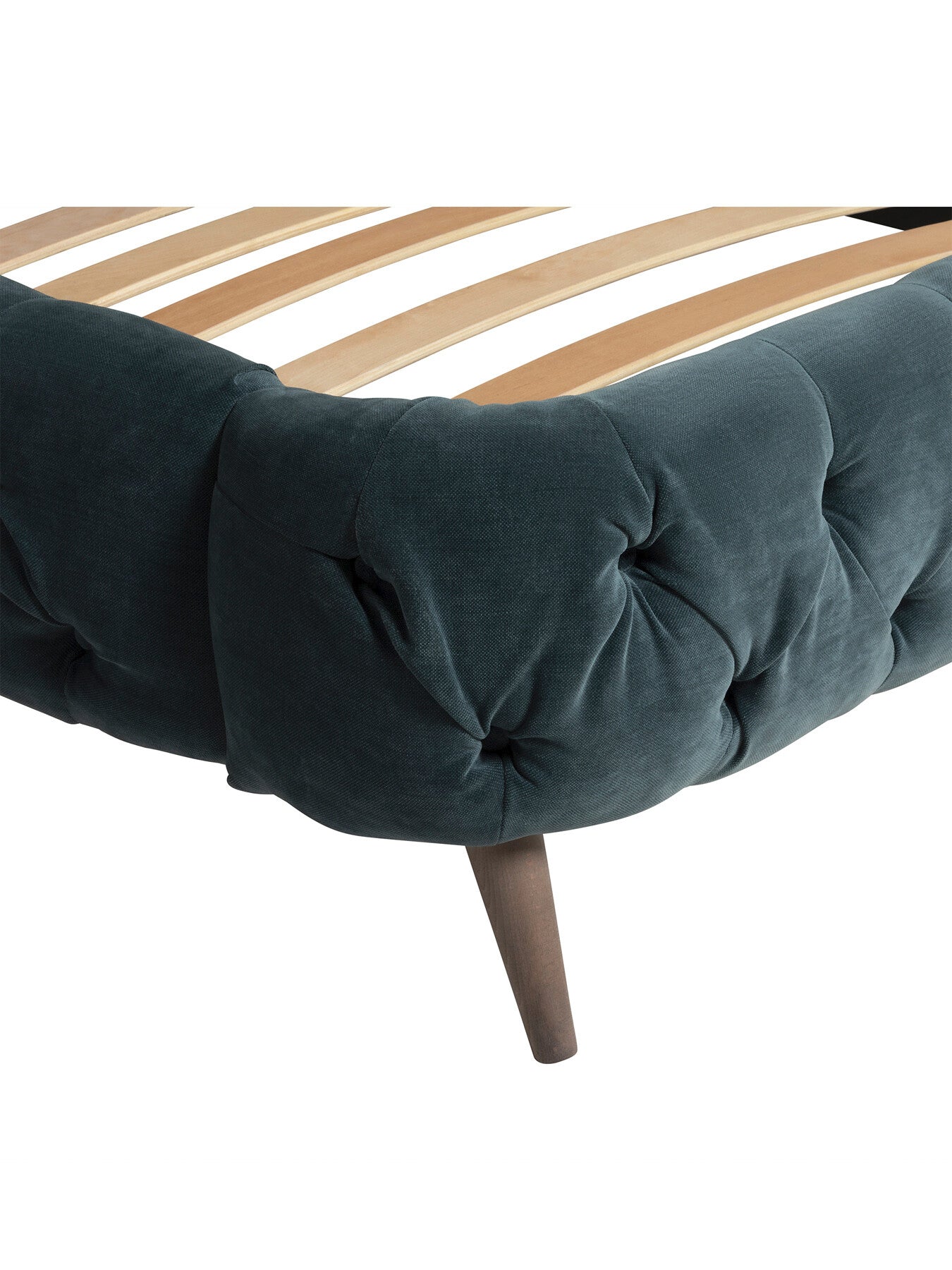 Trevi Fabric Buttoned Super King Bed Frame