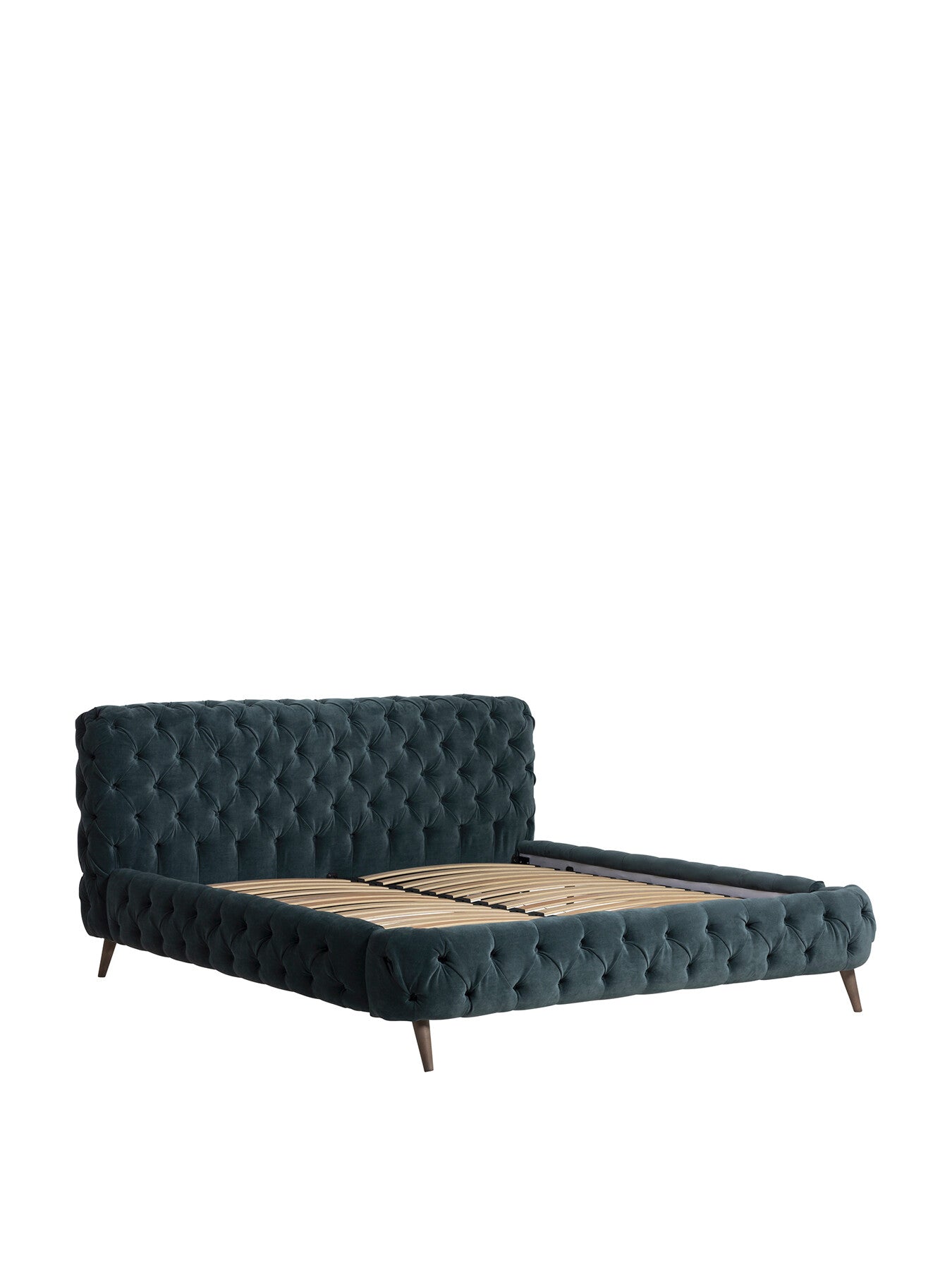 Trevi Fabric Buttoned Super King Bed Frame