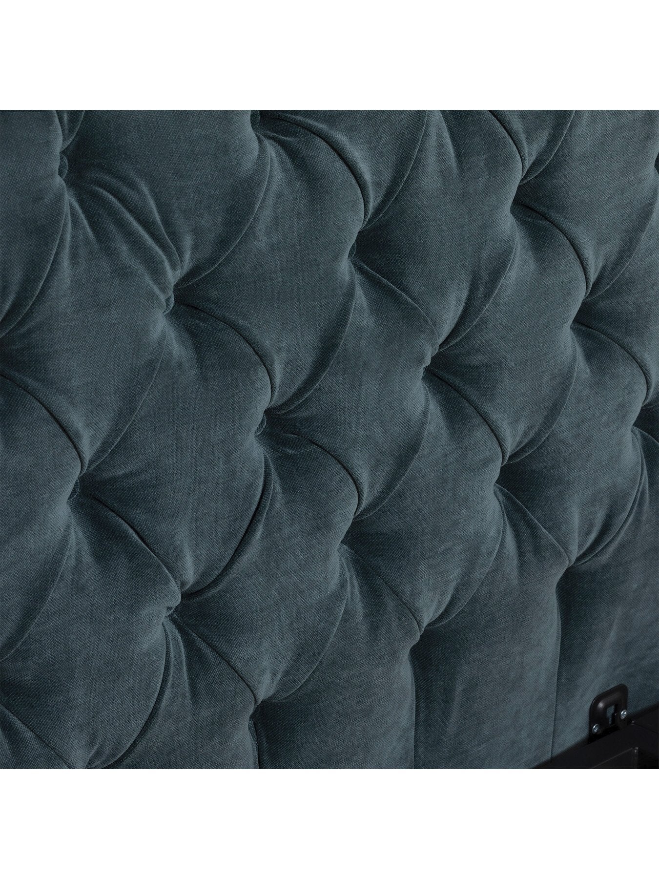 Trevi Fabric Buttoned Super King Bed Frame