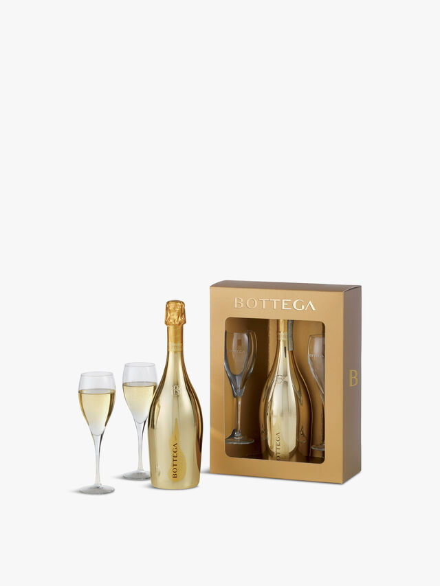 Bottega Rarity Pack Gold with Glasses 75cl