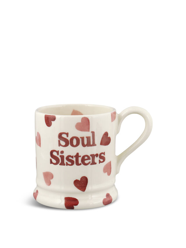 Pink Hearts Soul Sisters ½ Pint Mug