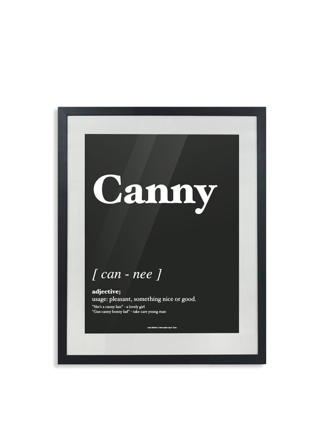Canny Geordie Dialect A3 Print With Frame
