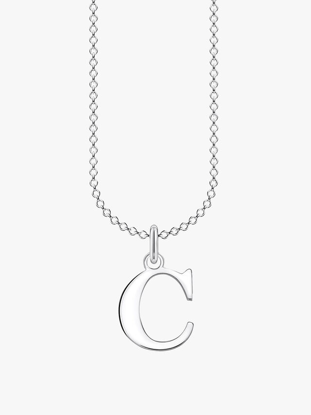 C Letters Pendant Necklace