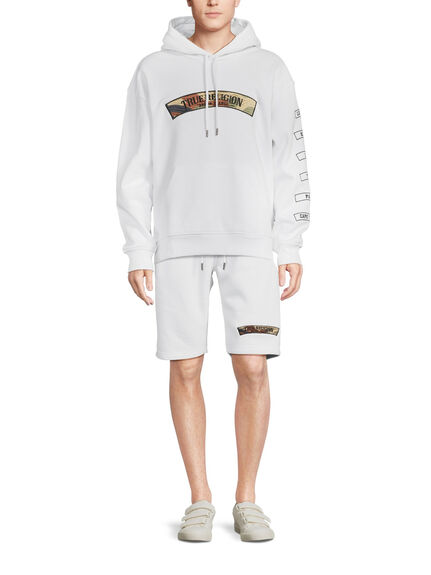 Arched Embroidered Logo Sweat Shorts