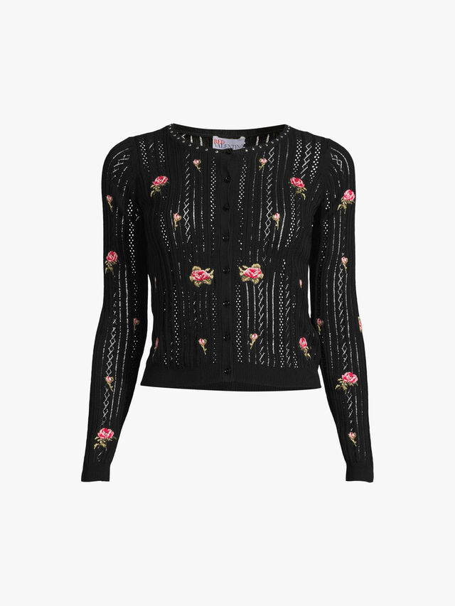 Rose Embroidered Cardigan