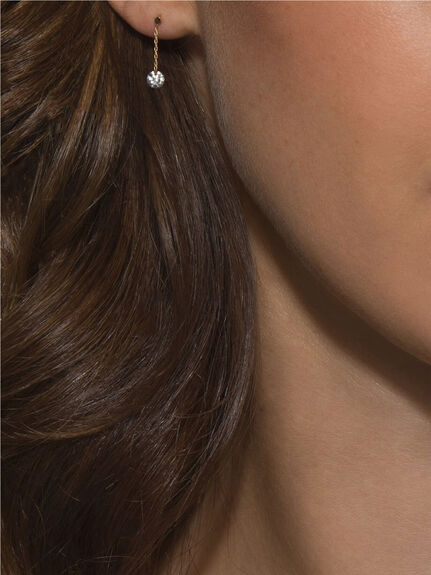 360° Mini pendant Diamond earrings 18K Gold