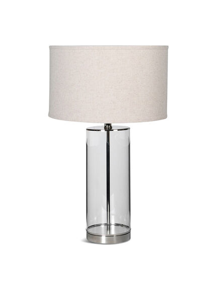 Glass Cylinder Table Lamp with Shade