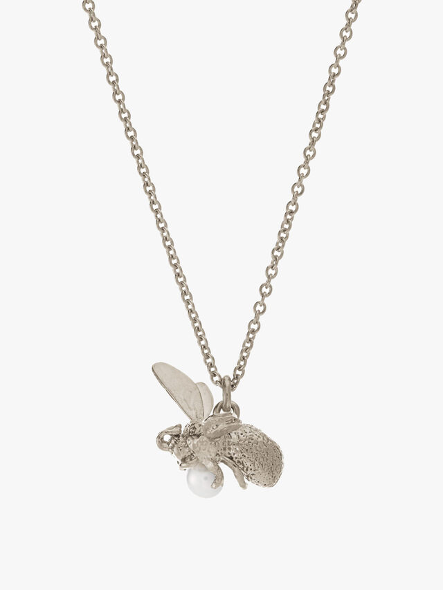 Flying Bee with Pearl Necklace