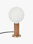 Walnut Knuckle Table Lamp with Sphere IV Bulb