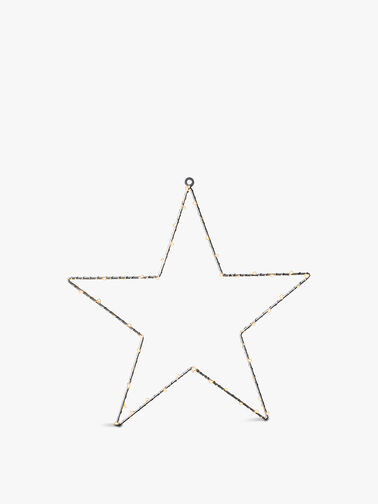 LED Hanging Star Silver 45cm