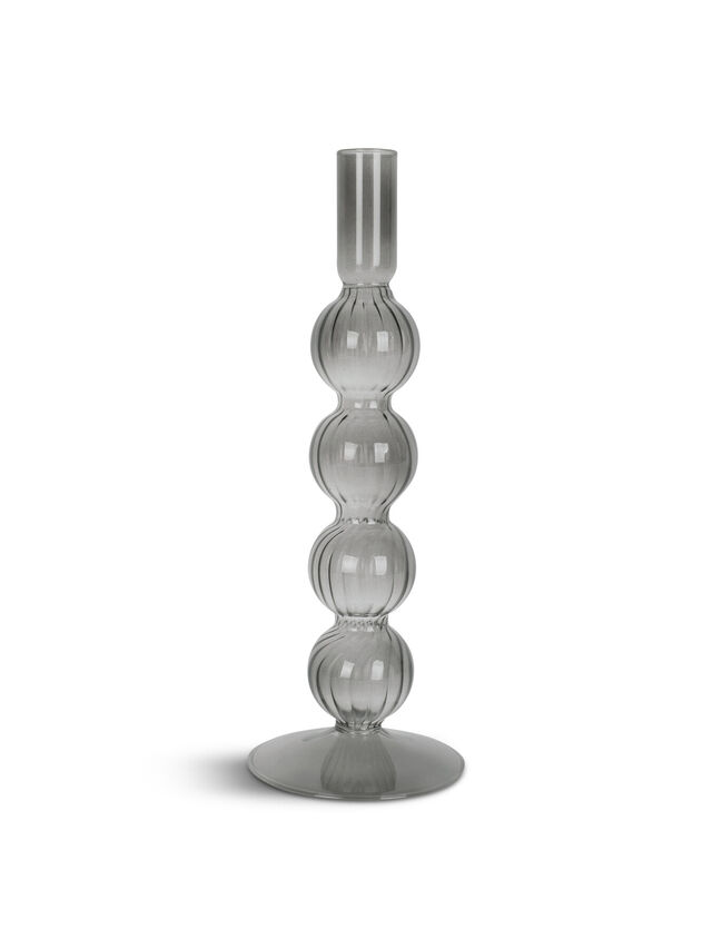 Swirl Bubble Glass Large Candle Holder