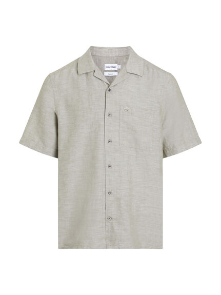 Linen Cotton Cuban Pocket Shirt