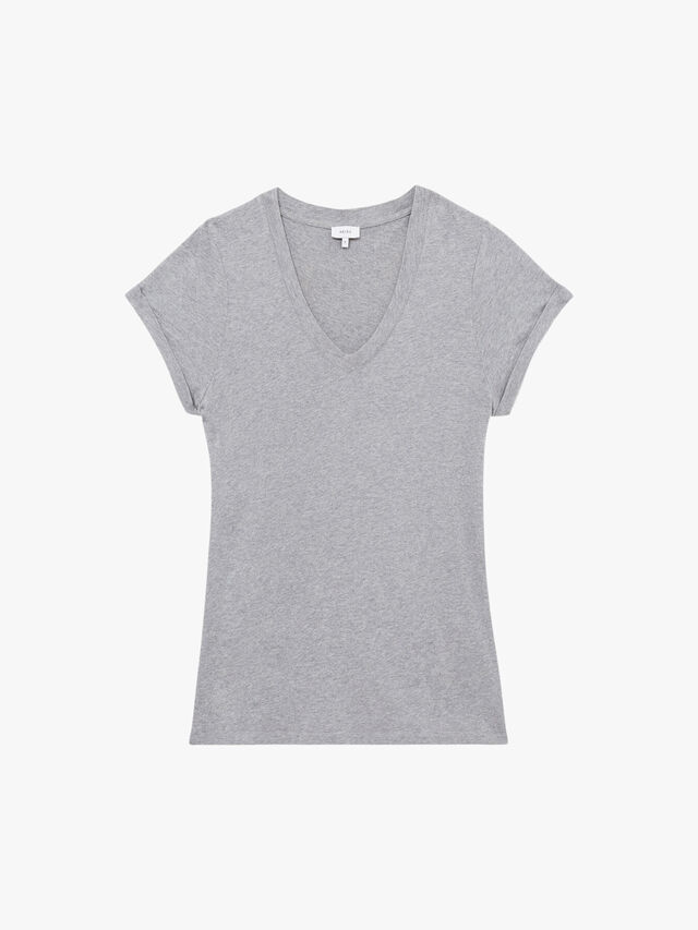 Luana Cotton-Jersey V-Neck T-Shirt