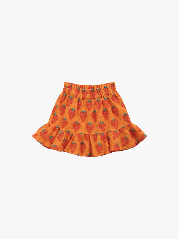 Strawberry Print Woven Mini Skirt
