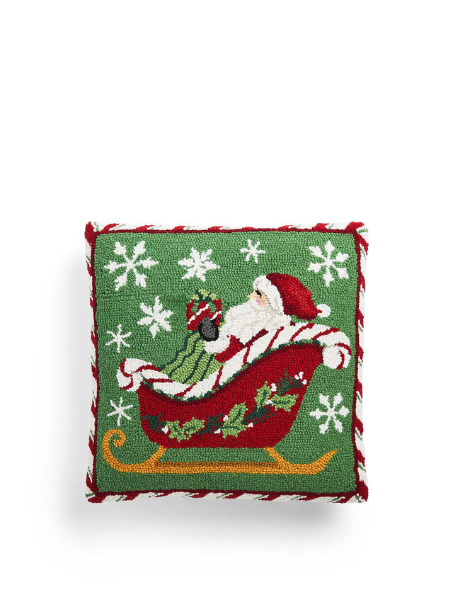Santa In Sleigh Cushion