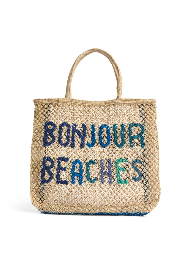 Bonjour Beaches Large Tote