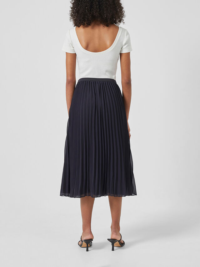 Pleated Solid Skirt