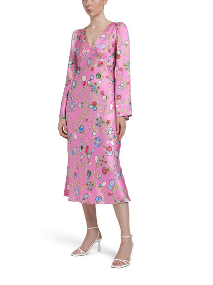 Libby Pink Chain Print Dress