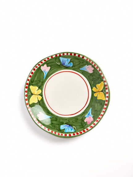 Materia Decorated Butterfly Dinner Plate