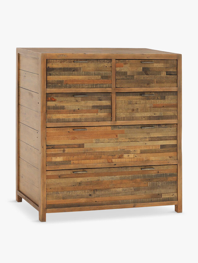 Charlie Reclaimed Wood 6 Drawer Chest Cabinet