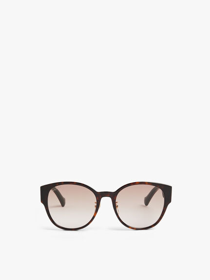 Gucci Stripe Recycled Acetate Round Sunglasses