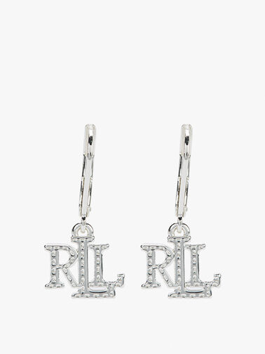 Stitched LRL Logo Drop Earrings
