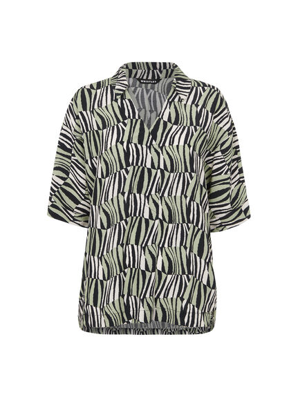 Checkerboard Tiger Boxy Shirt