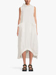 Two-Pieces Knee Length Jersey Dress With Crinkled Cotton Dress