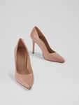 Fern Rose Pink Leather Pointed Toe Courts