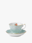 Polka Rose Vintage Teacup & Saucer