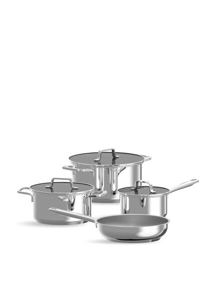 DiNA Helix 7 Piece Recycled Stainless Steel Cookware Set
