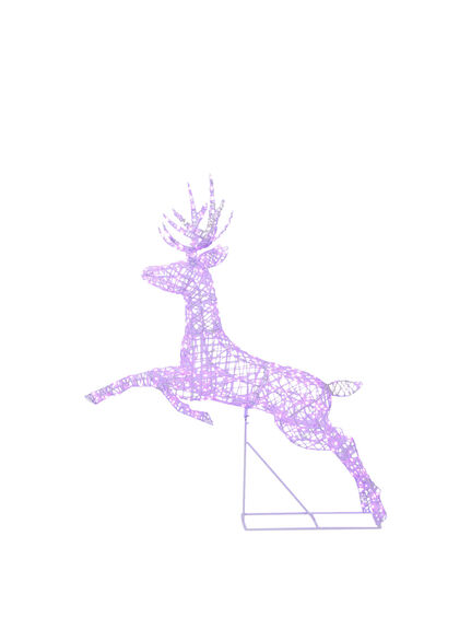Richmond Leaping Stag - White Rattan