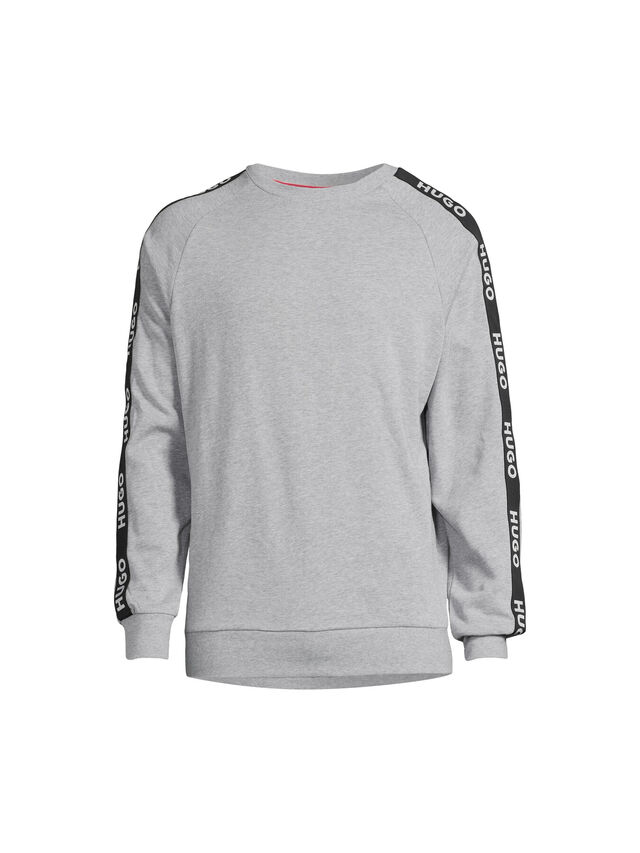 Cotton Terry Sweatshirt With Logo Tape And Ribbed Cuffs